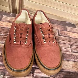 Vans Low-Top Canvas Sneakers in Terracotta